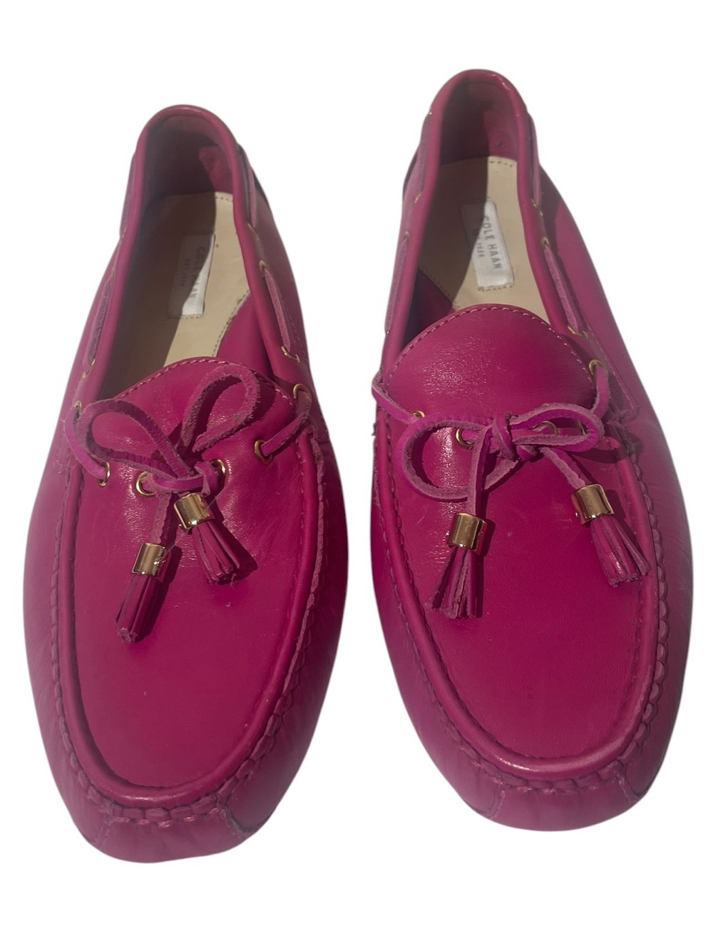Cole Haan Fuchsia Driving Shoes Moccasins Loafers Women’s 7.5 Comfort Leather